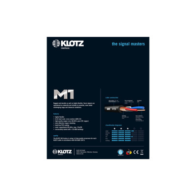 Мікрофонний кабель Klotz M1 Prime Microphone Cable XLR Male - Balanced Jack 5 m (229118)