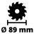 Дискова пила Einhell TE-CS 18/89 Li - Solo акум., PXC, 18В, диск 89х10 мм (без АКБ та ЗП) (4331100)