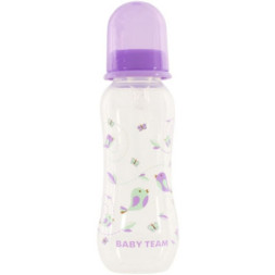 Пляшечка для годування Baby Team з силіконовою соскою 250 мл фіолет (1121_фиолетовый)