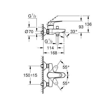 Змішувач Grohe Euroeco (32743001)