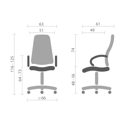Офісне крісло Аклас Бейкер HR KD TILT Сірий (PU grey) (00146352)