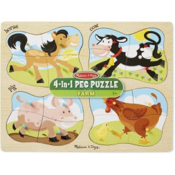 Пазл Melissa&amp;Doug 4 в 1 Ферма (MD9858)