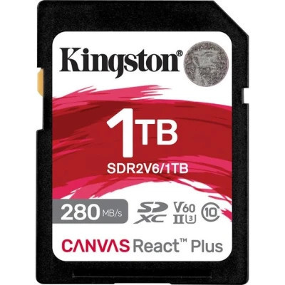Карта пам&#039;яті Kingston 1TB SDXC class 10 UHS-II U3 Canvas React Plus (SDR2V6/1TB)