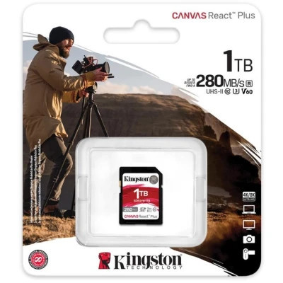 Карта пам&#039;яті Kingston 1TB SDXC class 10 UHS-II U3 Canvas React Plus (SDR2V6/1TB)