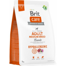 Сухий корм для собак Brit Care Dog Hypoallergenic Adult Medium Breed гіпоалергенний з ягням 3 кг (8595602559022)