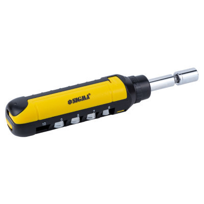 Набір викруток Sigma з реверсом + насадки торцеві та біти 1/4&quot; 13шт CrV (4001931)
