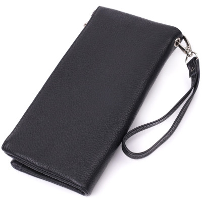 Гаманець ST Leather З натуральної шкіри Чорний (22527)