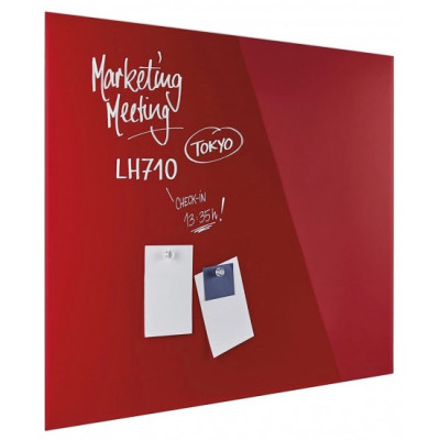 Офісна дошка Magnetoplan скляна магнітно-маркерна 1200x900 червона Glassboard-Red (13404006)