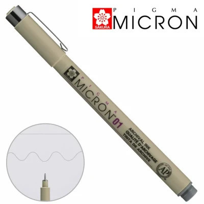 Лайнер Sakura Pigma Micron (0.1) 0,25 мм Сірий (084511333666)