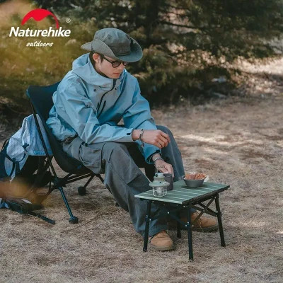 Туристичний стіл Naturehike CNH22JU050 алюміній світло-коричневий (6975641885320)