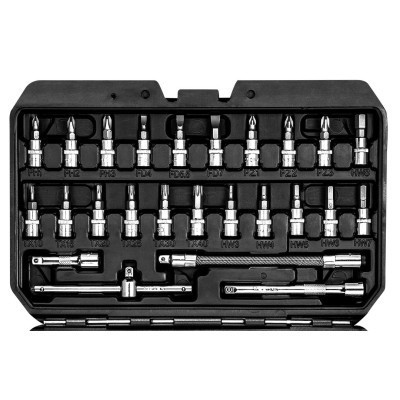 Набір інструментів Neo Tools 73шт, 1/2&quot;, 1/4&quot;, CrV, кейс (10-054)
