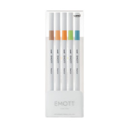 Лайнер UNI набір Emott Nature Color 0.4 мм 5 кольорів (PEM-SY/5C.06NC)