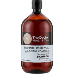 Шампунь The Doctor Health &amp; Care Tar With Ichthyol + Sebo-Stop Complex Дьогтьовий з іхтіолом 946 мл (8588006041699)