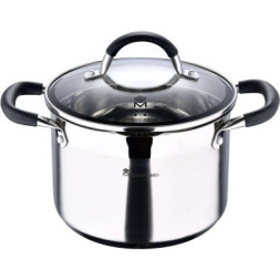 Каструля MasterPro Foodies collection висока з кришкою 9,5 л (BGMP-1506-BK)