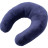 Подушка MirSon для подорожей №8751 Velvet Line 28-0006 Navy blue 50% Memory (2200006348368)