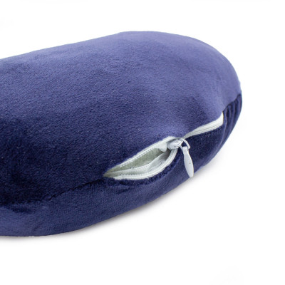 Подушка MirSon для подорожей №8751 Velvet Line 28-0006 Navy blue 50% Memory (2200006348368)