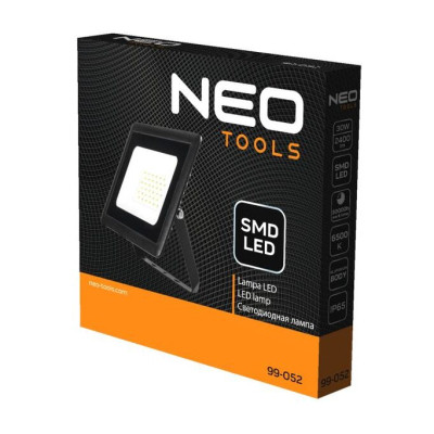Прожектор Neo Tools алюміній, 220 В, 30Вт, 2400 люмен, SMD LED, кабель 0.3 м без (99-052)