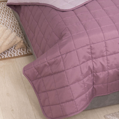 Покривало Viluta стьобане двустороннє Дует Пудрова троянда 210х240 (duet_pudtroyanda_210x240)