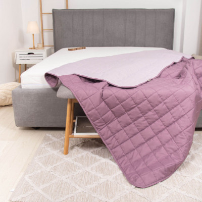 Покривало Viluta стьобане двустороннє Дует Пудрова троянда 210х240 (duet_pudtroyanda_210x240)