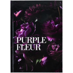 Книга записна Axent Purple fleur А5, 96 аркушів, клітинка, тверда обкладинка (8459-2-A)