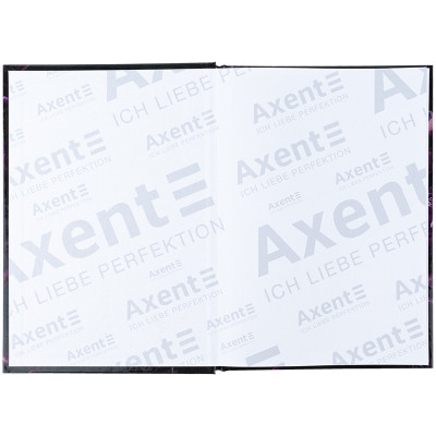 Книга записна Axent Purple fleur А5, 96 аркушів, клітинка, тверда обкладинка (8459-2-A)