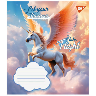 Зошит Yes Let your dreams 12 аркушів клітинка (766919)