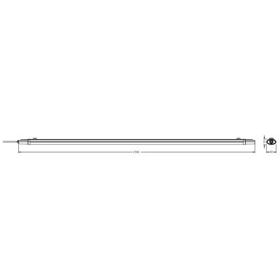 Світильник LEDVANCE DP SLIM ECO 1500 48W 865 IP65_GY (4058075601673)