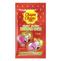 Жувальна гумка Chupa Chups Fairy Floss Strawberry солодка вата 11 г (6911316100817)