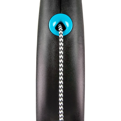 Повідок для собак Flexi Black Design М трос 5 м (блакитний) (4000498033432)