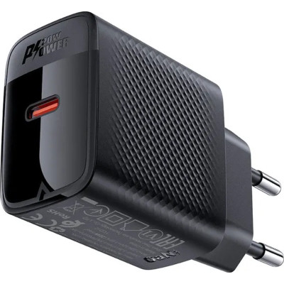 Зарядний пристрій Acefast USB-C 20W + Type-C cable A82 Fast Charger Black (6974316280057)