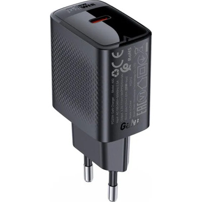 Зарядний пристрій Acefast USB-C 20W + Type-C cable A82 Fast Charger Black (6974316280057)