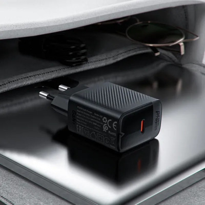 Зарядний пристрій Acefast USB-C 20W + Type-C cable A82 Fast Charger Black (6974316280057)