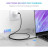 Дата кабель USB-C to USB-C 2.0m US261 18W Round Cable Nickel Plating Aluminum Shell Black Ugreen (50152)