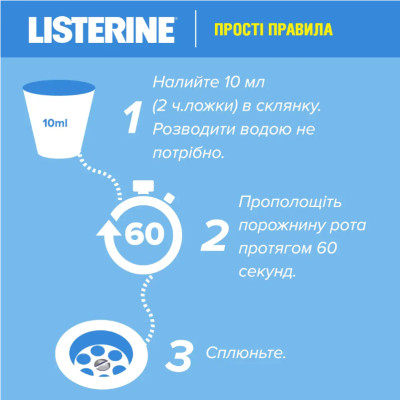 Ополіскувач для порожнини рота Listerine Ультравідбілювання М&#039;який смак 500 мл (3574661491776/3574661491875)