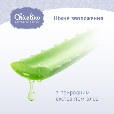 Дитячі вологі серветки Chicolino алоє вера 72 шт (4823098411802)