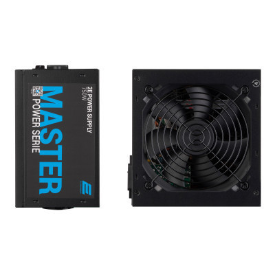 Блок живлення 2E MASTER POWER (750W), &gt;80, 80+ White, 120mm, 1xMB 24pin(20+4), 1xCPU 8pin(4+4), 3xMolex, 5xSATA, (2E-MP750-120APFC)