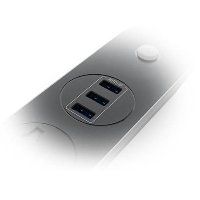 Мережевий фільтр живлення ColorWay CW-CHU33B, 3 розетки/3USB Black 1.8M (CW-CHU33B)