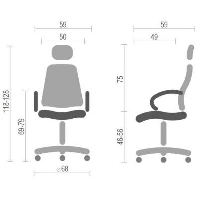 Офісне крісло Аклас Катран CH RL(L) Чорне (11642)