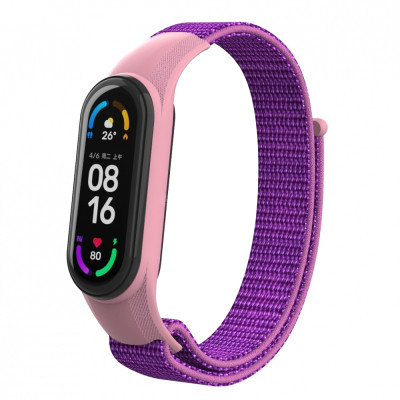 Ремінець до фітнес браслета Armorstandart нейлоновий для Xiaomi Mi Band 7/6/5/4 Purple (ARM67854)