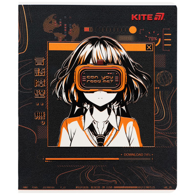 Зошит Kite Anime, 24 аркуші, клітинка (K25-238-1)