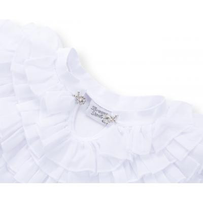 Кофта дитяча Breeze з шифоновими рюшами (9270-140G-white)