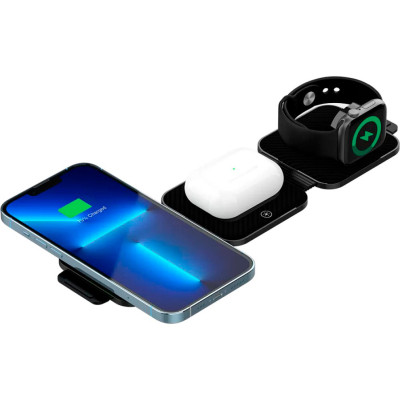 Зарядний пристрій Canyon WS-305 Foldable 3in1 Wireless charger (CNS-WCS305B)