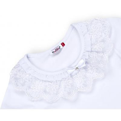 Кофта дитяча Matilda з мереживною оборкою (8430-128G-white)