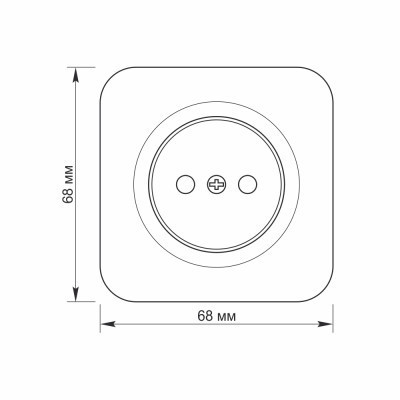 Розетка Videx BINERA IP20 зовнішня 1ая біла (VF-BNS21-W)