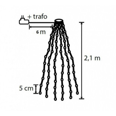 Гірлянда Luca Lighting Конус 2,1 м, 672 LED теплий білий (8720362027065)