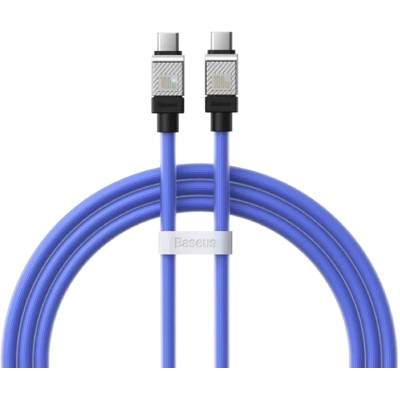 Дата кабель USB-C to USB-C 1.0m CoolPlay Fast Charging 100W blue Baseus (CAKW000203)