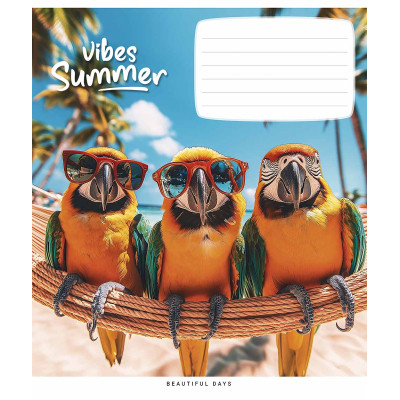 Зошит Школярик Summer vibes 18 аркушів лінія (018-3494L)