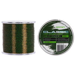 Волосінь Brain Classic Carp Line 3D (camo) 600m 0.28mm 18lb 7.9kg (1858.81.18)