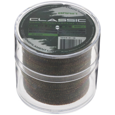 Волосінь Brain Classic Carp Line 3D (camo) 600m 0.28mm 18lb 7.9kg (1858.81.18)