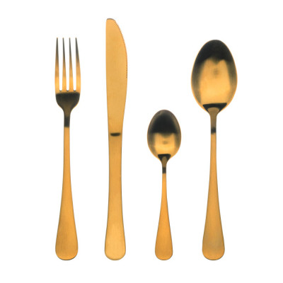Набір столових приборів Bergner Munich gold matt 24 предмета (BG-5134-GD)